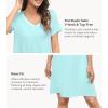 image:imageWiWi Bamboo Viscose Nightgowns for Women Super Soft Short Sleeve V Neck Sleep Dress Cooling Plus Size Lounge Sleepwear S4XAqua
