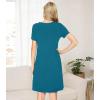 image:imageWiWi Bamboo Viscose Nightgowns for Women Super Soft Short Sleeve V Neck Sleep Dress Cooling Plus Size Lounge Sleepwear S4XDark Teal