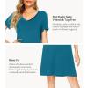 image:imageWiWi Bamboo Viscose Nightgowns for Women Super Soft Short Sleeve V Neck Sleep Dress Cooling Plus Size Lounge Sleepwear S4XDark Teal