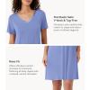 image:imageWiWi Bamboo Viscose Nightgowns for Women Super Soft Short Sleeve V Neck Sleep Dress Cooling Plus Size Lounge Sleepwear S4XFog Blue