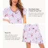 image:imageWiWi Bamboo Viscose Nightgowns for Women Super Soft Short Sleeve V Neck Sleep Dress Cooling Plus Size Lounge Sleepwear S4XGreyPeony