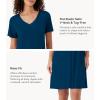 image:imageWiWi Bamboo Viscose Nightgowns for Women Super Soft Short Sleeve V Neck Sleep Dress Cooling Plus Size Lounge Sleepwear S4XInk Blue
