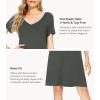 image:imageWiWi Bamboo Viscose Nightgowns for Women Super Soft Short Sleeve V Neck Sleep Dress Cooling Plus Size Lounge Sleepwear S4XIron Grey