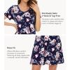 image:imageWiWi Bamboo Viscose Nightgowns for Women Super Soft Short Sleeve V Neck Sleep Dress Cooling Plus Size Lounge Sleepwear S4XNavyPeony