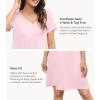 image:imageWiWi Bamboo Viscose Nightgowns for Women Super Soft Short Sleeve V Neck Sleep Dress Cooling Plus Size Lounge Sleepwear S4XPink