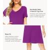 image:imageWiWi Bamboo Viscose Nightgowns for Women Super Soft Short Sleeve V Neck Sleep Dress Cooling Plus Size Lounge Sleepwear S4XPurple