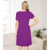 image:imageWiWi Bamboo Viscose Nightgowns for Women Super Soft Short Sleeve V Neck Sleep Dress Cooling Plus Size Lounge Sleepwear S4XPurple