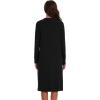 image:imageWiWi Long Sleeve Bamboo Viscose Nightgowns for Women Soft Cooling Sleep Night Dress Shirts for Women Sleepwear SXXLBblack