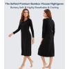 image:imageWiWi Nightgowns for Women Super Soft Viscose from Bamboo Long Sleeve Nightshirts Cooling Sleepwear Plus Size Nightshirts S3XBlack