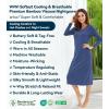 image:imageWiWi Nightgowns for Women Super Soft Viscose from Bamboo Long Sleeve Nightshirts Cooling Sleepwear Plus Size Nightshirts S3XBlue