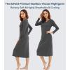 image:imageWiWi Nightgowns for Women Super Soft Viscose from Bamboo Long Sleeve Nightshirts Cooling Sleepwear Plus Size Nightshirts S3XCharcoal Grey