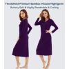 image:imageWiWi Nightgowns for Women Super Soft Viscose from Bamboo Long Sleeve Nightshirts Cooling Sleepwear Plus Size Nightshirts S3XDark Purple