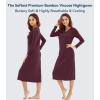 image:imageWiWi Nightgowns for Women Super Soft Viscose from Bamboo Long Sleeve Nightshirts Cooling Sleepwear Plus Size Nightshirts S3XFig Red