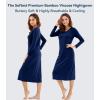 image:imageWiWi Nightgowns for Women Super Soft Viscose from Bamboo Long Sleeve Nightshirts Cooling Sleepwear Plus Size Nightshirts S3XNavy