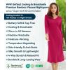 image:imageWiWi Nightgowns for Women Super Soft Viscose from Bamboo Long Sleeve Nightshirts Cooling Sleepwear Plus Size Nightshirts S3XRose Red