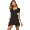 image:imageWiWi Nightgowns for Women Viscose from Bamboo Short Sleeve Sleepwear Super Soft Sleep Shirts Cool Plus Size Nightdress S4XBlack