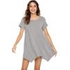 image:imageWiWi Nightgowns for Women Viscose from Bamboo Short Sleeve Sleepwear Super Soft Sleep Shirts Cool Plus Size Nightdress S4XHeather Grey