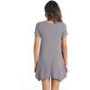 image:imageWiWi Nightgowns for Women Viscose from Bamboo Short Sleeve Sleepwear Super Soft Sleep Shirts Cool Plus Size Nightdress S4XPurplish Grey