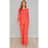 image:imageWiWi Pajamas Set for Women Super Soft Long Sleeve Pj Cooling Sleepwear Lounge Sets Loungewear Viscose from Bamboo SXXLAcoral