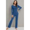 image:imageWiWi Pajamas Set for Women Super Soft Long Sleeve Pj Cooling Sleepwear Lounge Sets Loungewear Viscose from Bamboo SXXLAprussian Blue