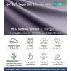 image:imageWiWi Pajamas for Women Bamboo Viscose Vneck Pajama Sets Soft Short Sleeve Nightwear with Pockets SXXLPurplish Grey