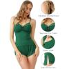 image:imageWiWi Pajamas for Women Super Soft Sleeveless Top with Shorts Cooling Pajama Sets Bamboo Viscose 2 Piece Sleepwear Set S4XBdark Green