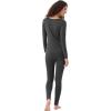 image:imageWiWi Soft Underwear for Women Thermal Long Johns Sets Super Warm Base Layer Top Pants Pajamas Set Viscose from Bamboo S3XBcharcoal Heather