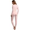 image:imageWiWi Soft Underwear for Women Thermal Long Johns Sets Super Warm Base Layer Top Pants Pajamas Set Viscose from Bamboo S3XBcream Pink