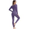 image:imageWiWi Soft Underwear for Women Thermal Long Johns Sets Super Warm Base Layer Top Pants Pajamas Set Viscose from Bamboo S3XBlavender