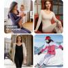 image:imageWiWi Soft Underwear for Women Thermal Long Johns Sets Super Warm Base Layer Top Pants Pajamas Set Viscose from Bamboo S3XBoatmeal Heather