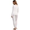 image:imageWiWi Soft Underwear for Women Thermal Long Johns Sets Super Warm Base Layer Top Pants Pajamas Set Viscose from Bamboo S3XBraw White