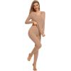 image:imageWiWi Thermal Underwear Set for Women Long Johns Sets Soft Base Layer Pajama Thermals Warm Top amp Bottom SXXLBrown