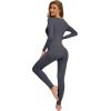 image:imageWiWi Thermal Underwear Set for Women Long Johns Sets Soft Base Layer Pajama Thermals Warm Top amp Bottom SXXLCharcoal