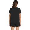 image:imageWiWi Viscose from Bamboo Pajamas for Women Loose Comfy Two Pieces Pj Set Top and Shorts Loungewear SXXLBlack