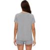 image:imageWiWi Viscose from Bamboo Pajamas for Women Loose Comfy Two Pieces Pj Set Top and Shorts Loungewear SXXLHeather Grey