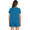 image:imageWiWi Viscose from Bamboo Pajamas for Women Loose Comfy Two Pieces Pj Set Top and Shorts Loungewear SXXLTeal Blue