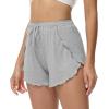 image:imageWiWi Womens Active Shorts for Women Loose Pajama Short Pants Breathable Yoga Bottoms Soft Sweatpants Bottom SXXLLirk H Grey
