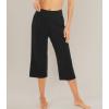 image:imageWiWi Womens Bamboo Viscose Super Soft Capri Wide Leg Yoga Pants Capris Sweatpants Lounge Bottoms with Pockets SXXLBlack