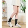 image:imageWiWi Womens Crew Socks Viscose Bamboo Casual Socks Super Soft Seamless Toe Sock Solid Cozy Calf Socks 6 PairsBlack 6 Pairs