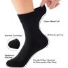 image:imageWiWi Womens Crew Socks Viscose Bamboo Casual Socks Super Soft Seamless Toe Sock Solid Cozy Calf Socks 6 PairsBlack 6 Pairs