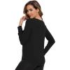 image:imageWiWi Womens Long Raglan Sleeve Tops Casual Viscose from Bamboo Loungewear Crew Neck Tunic Tops Soft Women Shirt SXXLAblack