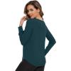 image:imageWiWi Womens Long Raglan Sleeve Tops Casual Viscose from Bamboo Loungewear Crew Neck Tunic Tops Soft Women Shirt SXXLAdeep Teal