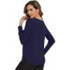image:imageWiWi Womens Long Raglan Sleeve Tops Casual Viscose from Bamboo Loungewear Crew Neck Tunic Tops Soft Women Shirt SXXLAnavy Blue