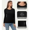 image:imageWiWi Womens Long Raglan Sleeve Tops Casual Viscose from Bamboo Loungewear Crew Neck Tunic Tops Soft Women Shirt SXXLBblack