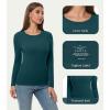 image:imageWiWi Womens Long Raglan Sleeve Tops Casual Viscose from Bamboo Loungewear Crew Neck Tunic Tops Soft Women Shirt SXXLBdeep Teal