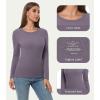 image:imageWiWi Womens Long Raglan Sleeve Tops Casual Viscose from Bamboo Loungewear Crew Neck Tunic Tops Soft Women Shirt SXXLBpurplish Grey
