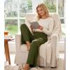 image:imageWiWi Womens Pajama Pants Bamboo Viscose Super Soft Wide Leg Palazzo Lounge Yoga Cooling Sleep Bottoms with Pockets SXXLAdark Army Green
