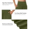 image:imageWiWi Womens Pajama Pants Bamboo Viscose Super Soft Wide Leg Palazzo Lounge Yoga Cooling Sleep Bottoms with Pockets SXXLAdark Army Green