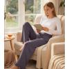 image:imageWiWi Womens Pajama Pants Bamboo Viscose Super Soft Wide Leg Palazzo Lounge Yoga Cooling Sleep Bottoms with Pockets SXXLAdark Grey