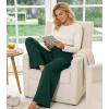 image:imageWiWi Womens Pajama Pants Bamboo Viscose Super Soft Wide Leg Palazzo Lounge Yoga Cooling Sleep Bottoms with Pockets SXXLAfence Green